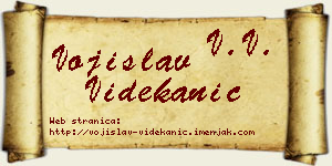 Vojislav Videkanić vizit kartica